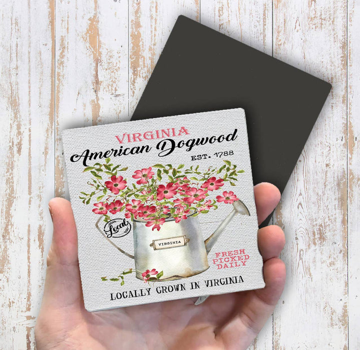 Virginia State Flower American Dogwood Magnet Fridge