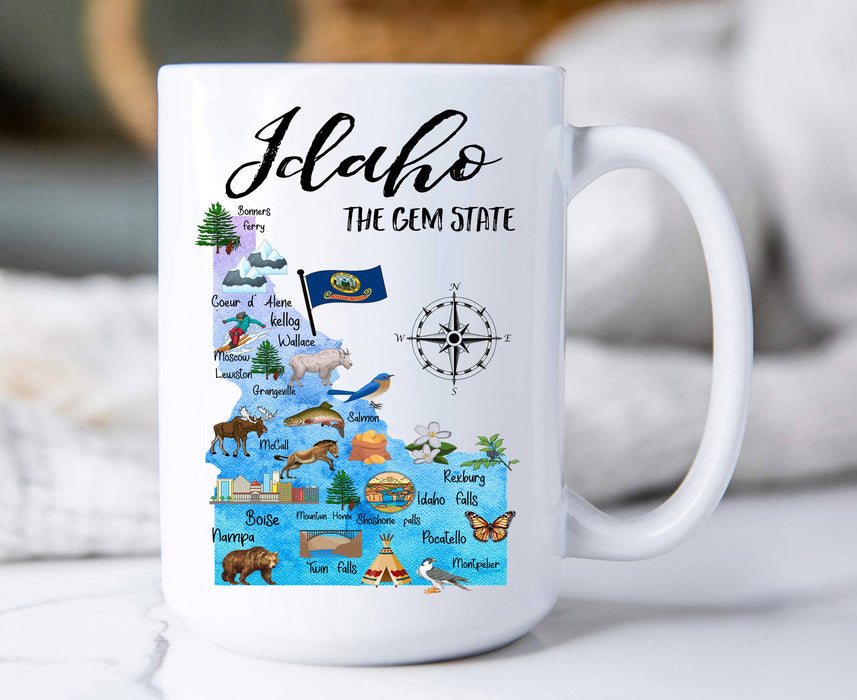 Idaho State Map Souvenir  Coffee Mug
