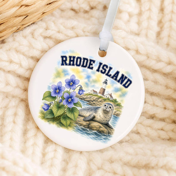 Rhode Island State Bird and Animal Ornament