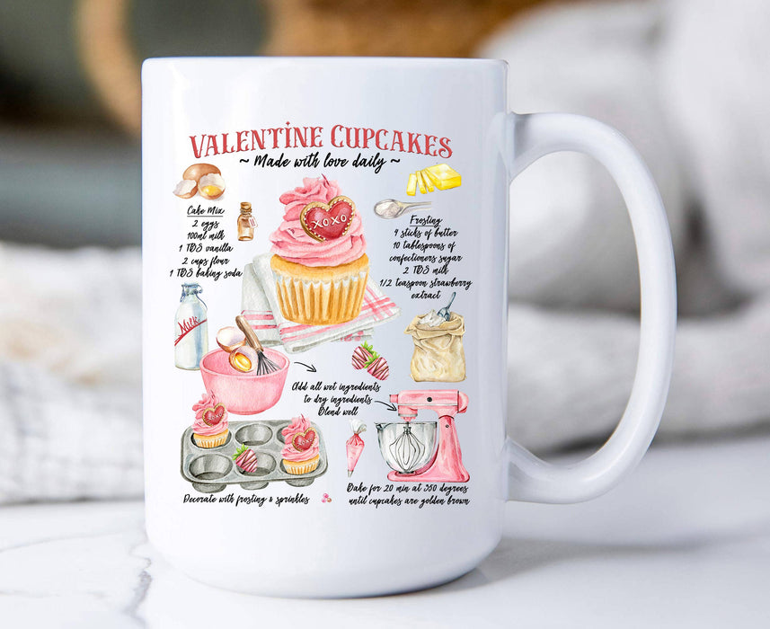 Valentine Cupcake Recipe Coffee Mugs
