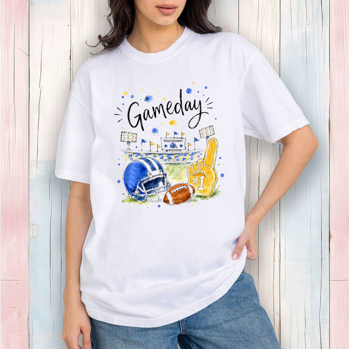 Gameday Football Royal Blue & Gold T-Shirt