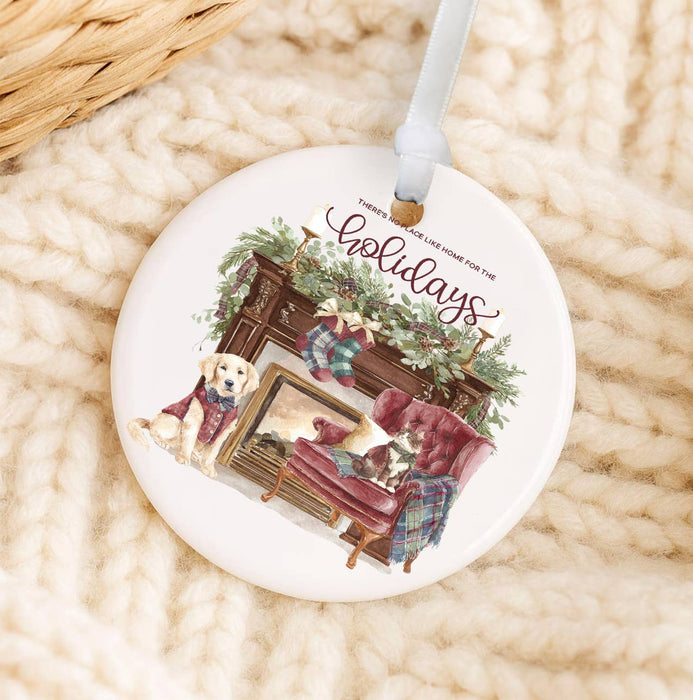 Christmas Home for The Holidays Fireplace Ornament