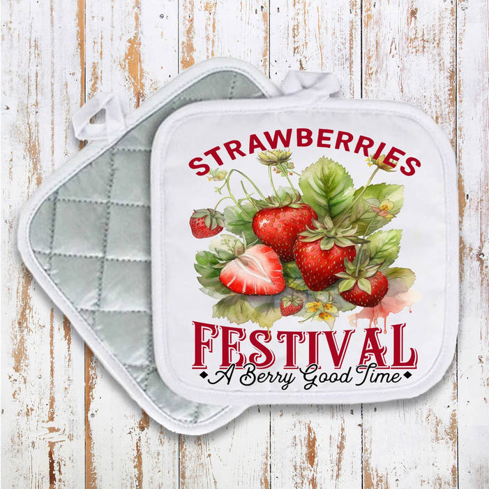 Strawberry Festival Pot Holder Oven Mitt