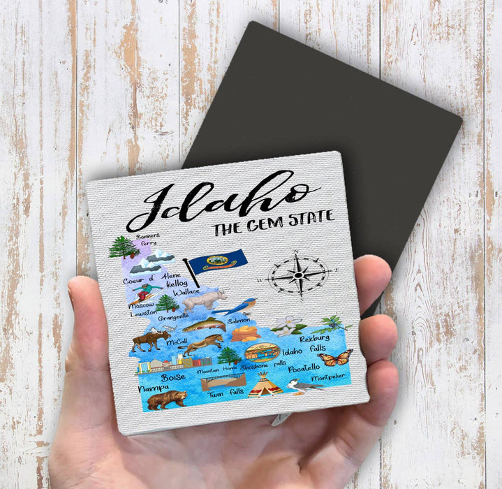 Idaho State Map Souvenir Magnet Fridge