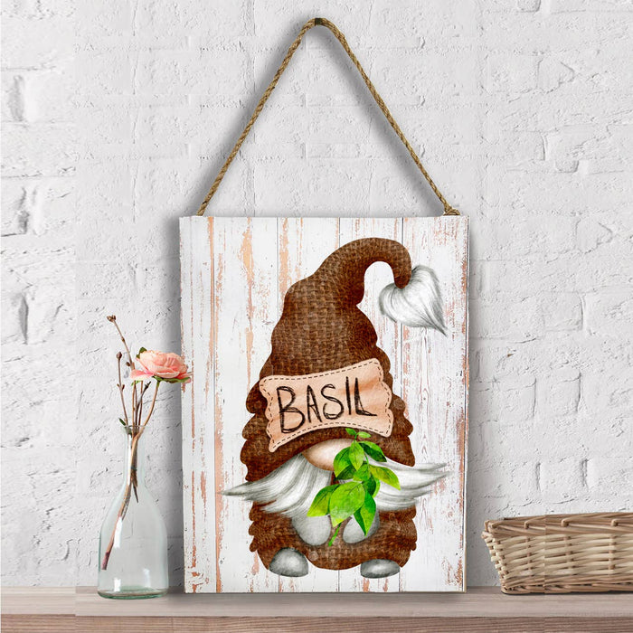 Gnome Herbs Basil  Wall Decor