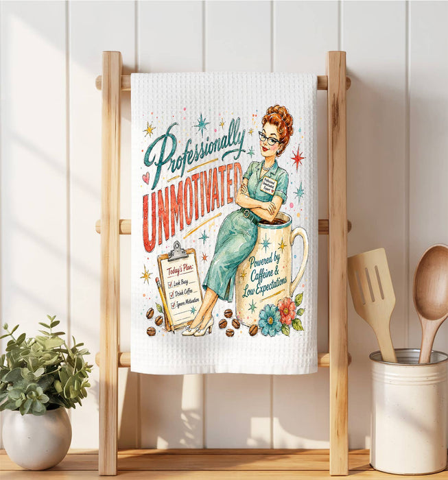 Housewives Professionally Unmotivated Waffle Weave Towel