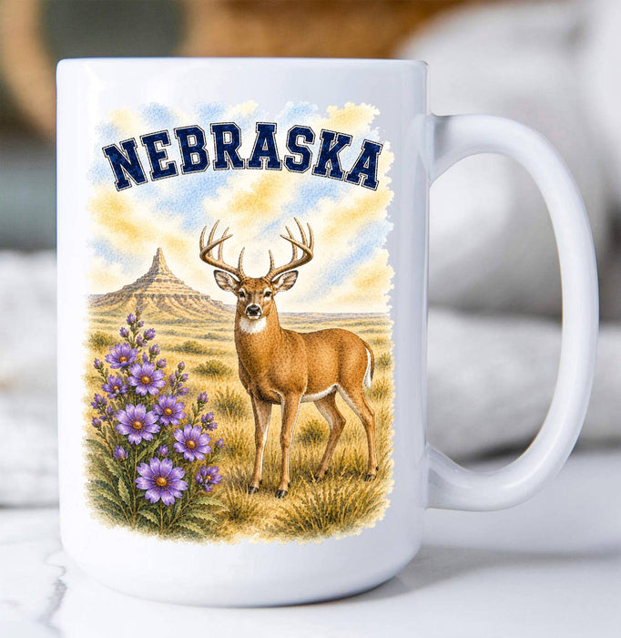 Nebraska State Bird and Animal Coffee Mug