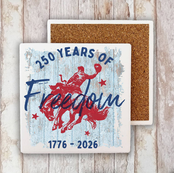Western 250 years of Freedom Stone Coaster