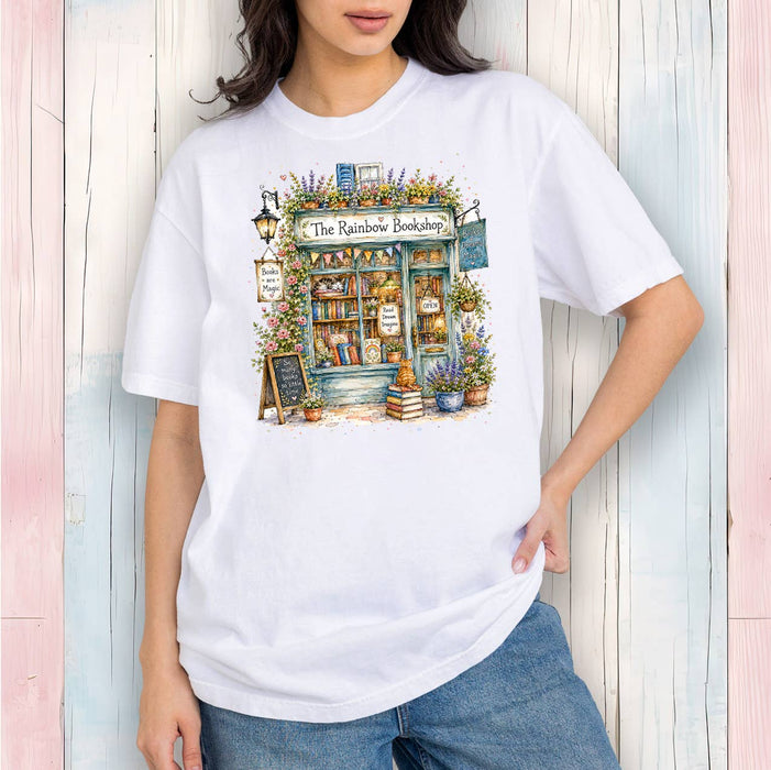 Whimsical Bookstore Bookshop T-Shirt
