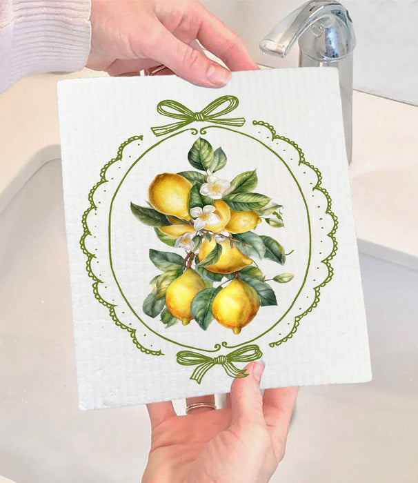 Vintage Lemons Swedish Dishcloth