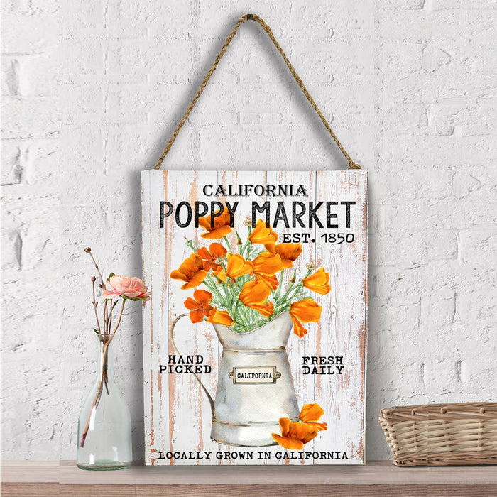 California State Flower Poppy Souvenir Wall Decor