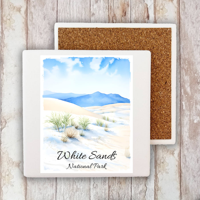 White Sands National Park New Mexico  Stone Coaster