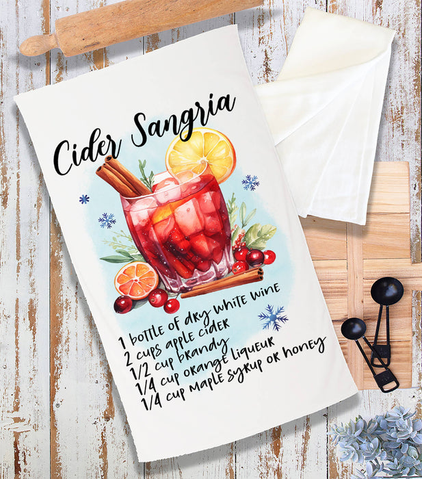 Christmas Cocktail Cider Sangria Recipe Terry Towel