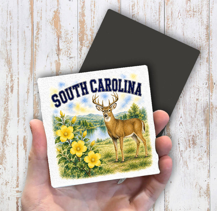 South Carolina State Bird and Animal Magnet Fridge