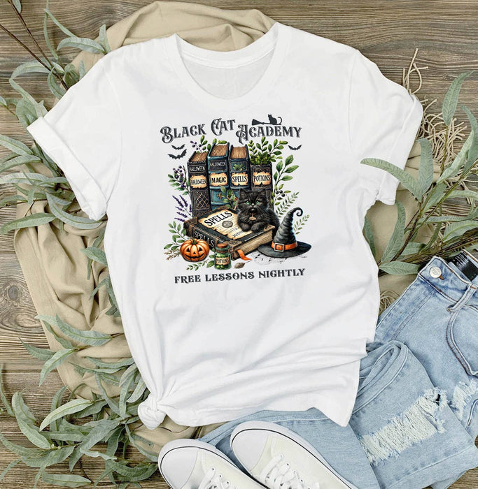 Black Cat Academy Books T-Shirt