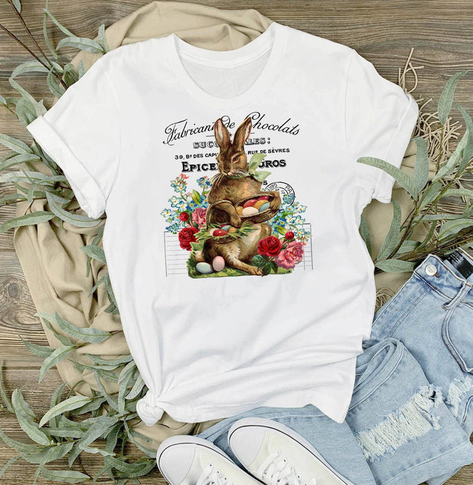 Vintage French Easter Bunny T-Shirt