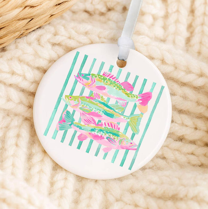 Coastal Colorful Fish Pastel Colors Ornament