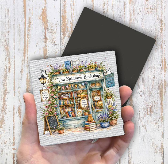 Whimsical Bookstore Bookshop Magnet Fridge