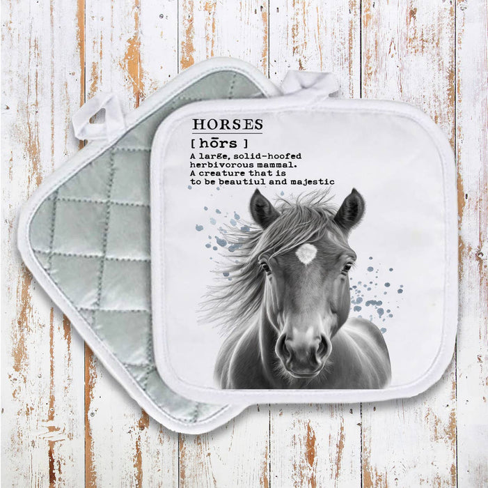 Definition of  Horse Pot Holder Oven Mitt