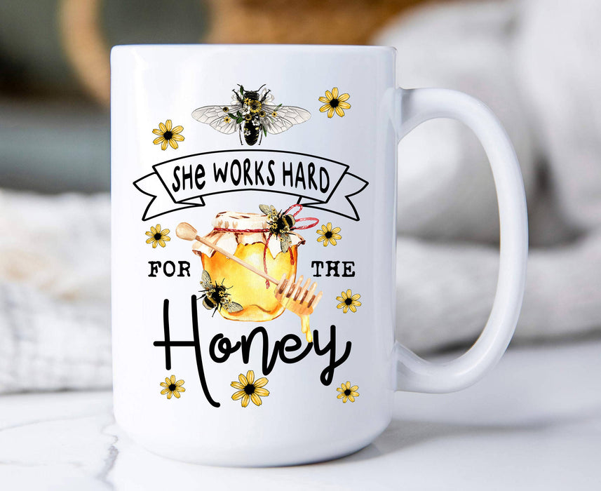 Bees She Works Hard for the Honey Coffee Mugs