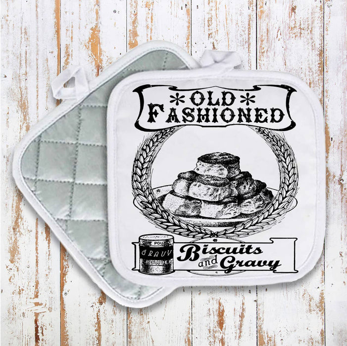 Country Farm, Biscuits & Gravy, Pot Holder Oven Mitts
