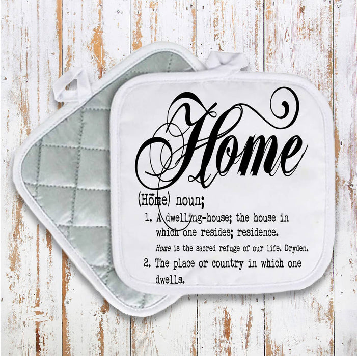 Home Definition, Pot Holder Oven Mitts