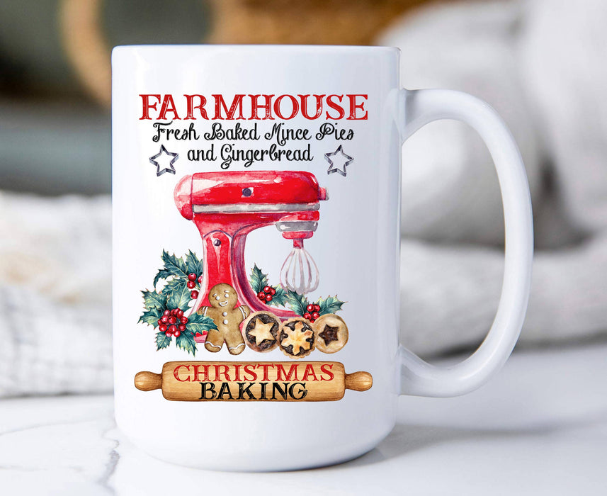 Christmas Farmhouse Gingerbread Mixer Coffee Mug