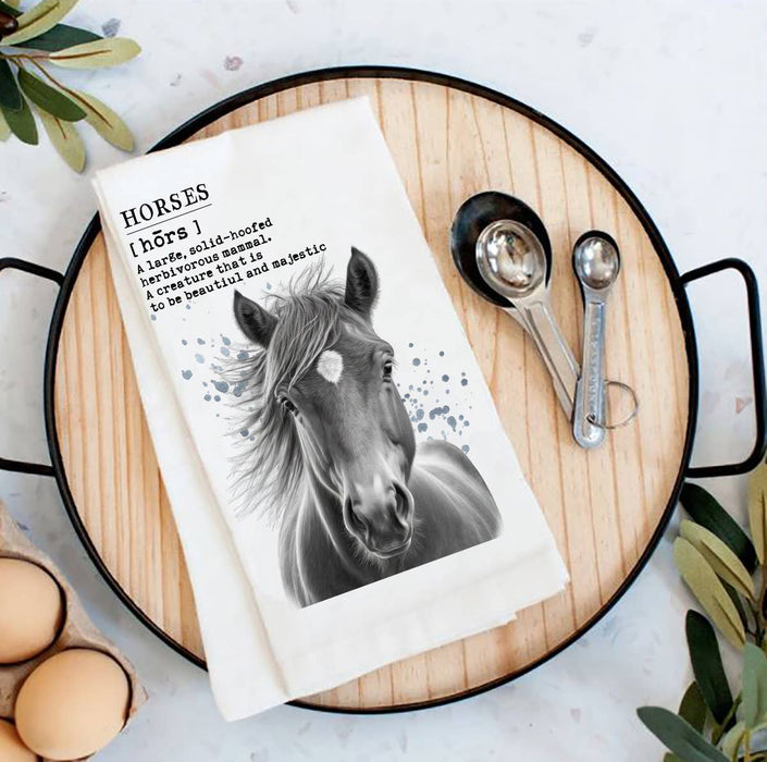 Definition of  Horse Flour Sack Tea Towel
