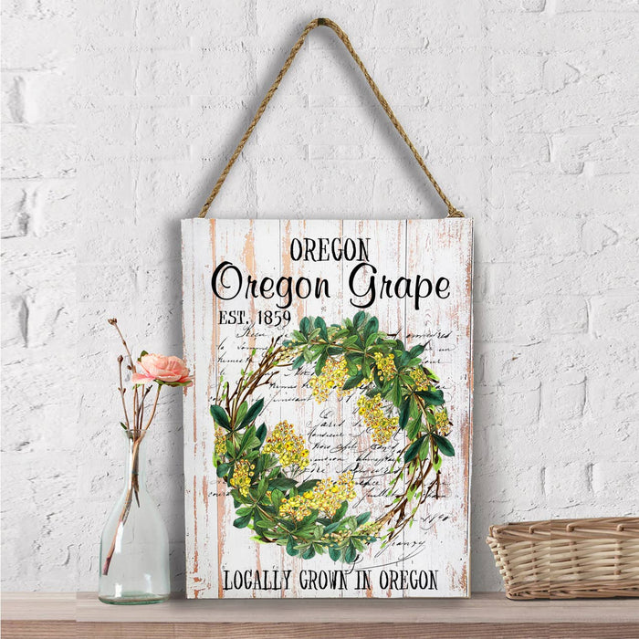 Oregon Grape State Flower Souvenir Wall Decor