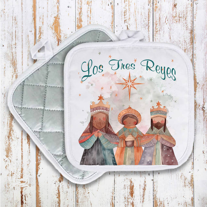 Los Tres Reyes Christmas 3 Kings Pot Holder Oven Mitt
