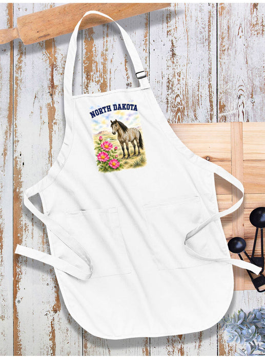 North Dakota State Bird and Animal Apron