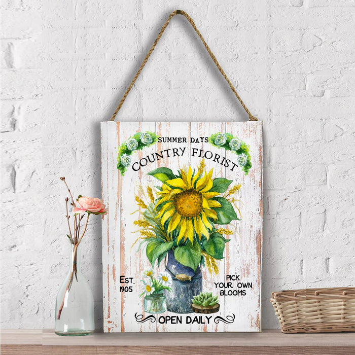 Country Florist Summer Sunflower  Wall Decor