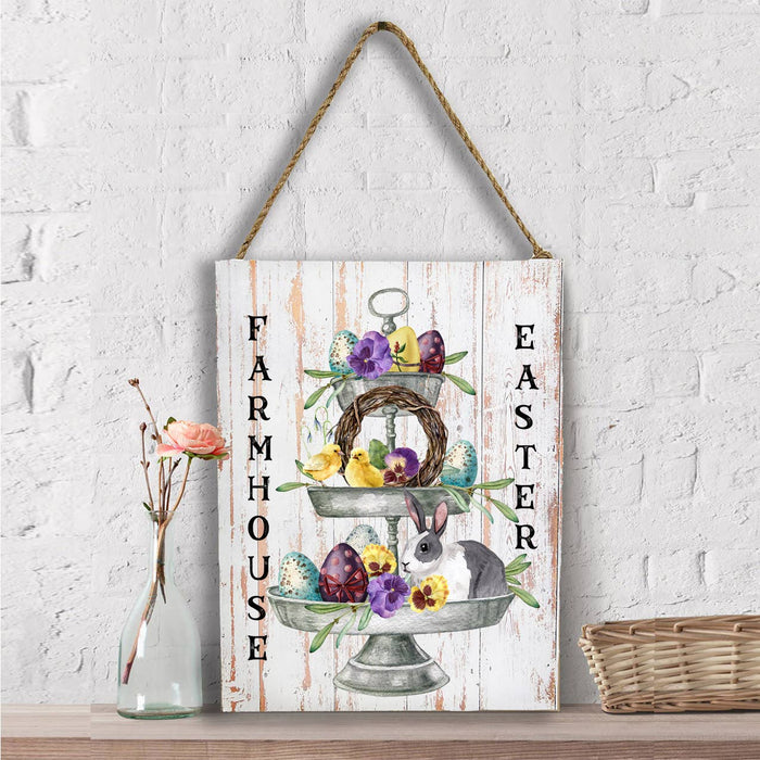 Farmhouse Easter 3 Tier Tray  Wall Decor