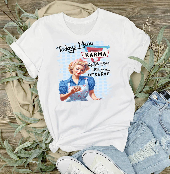 Retro Funny Karma Served T-Shirt