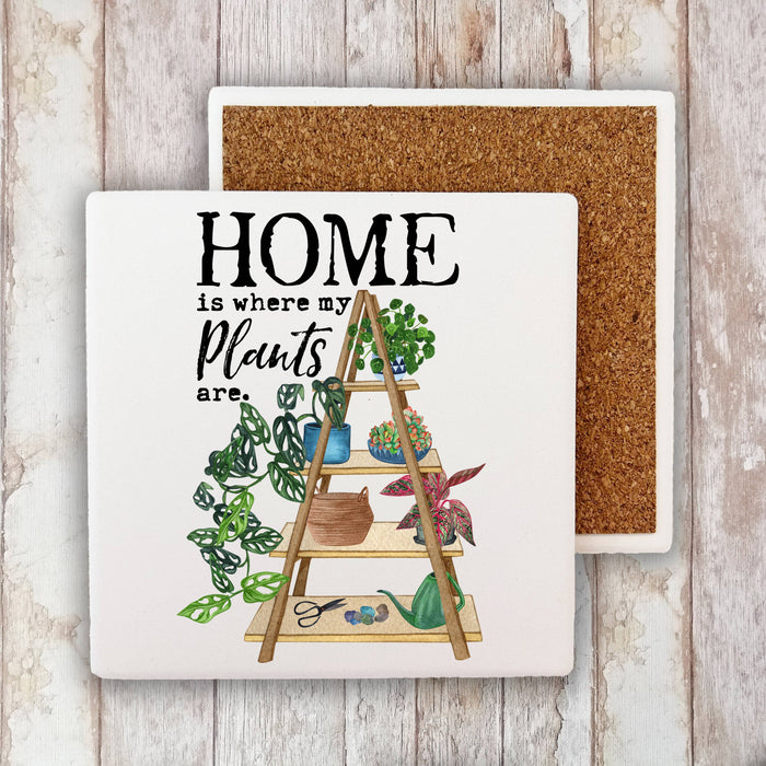 Home is where my Plants are House Plants Stone Coaster
