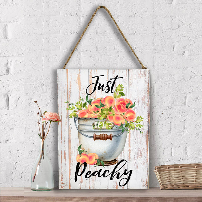 Just Peachy Bucket of Peaches Wall Decor