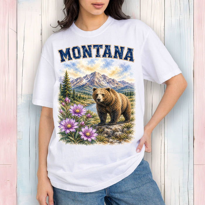 Montana State Bird and Animal T-Shirt