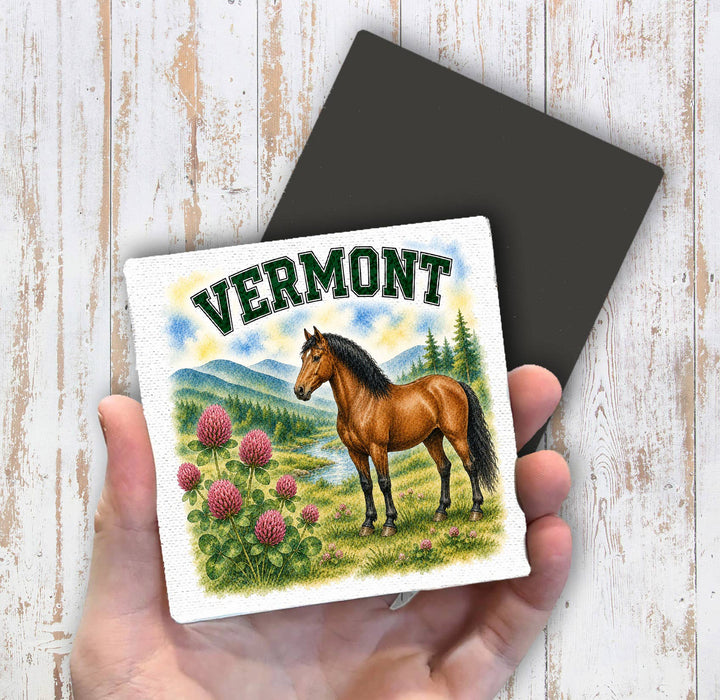 Vermont State Bird and Animal Magnet Fridge