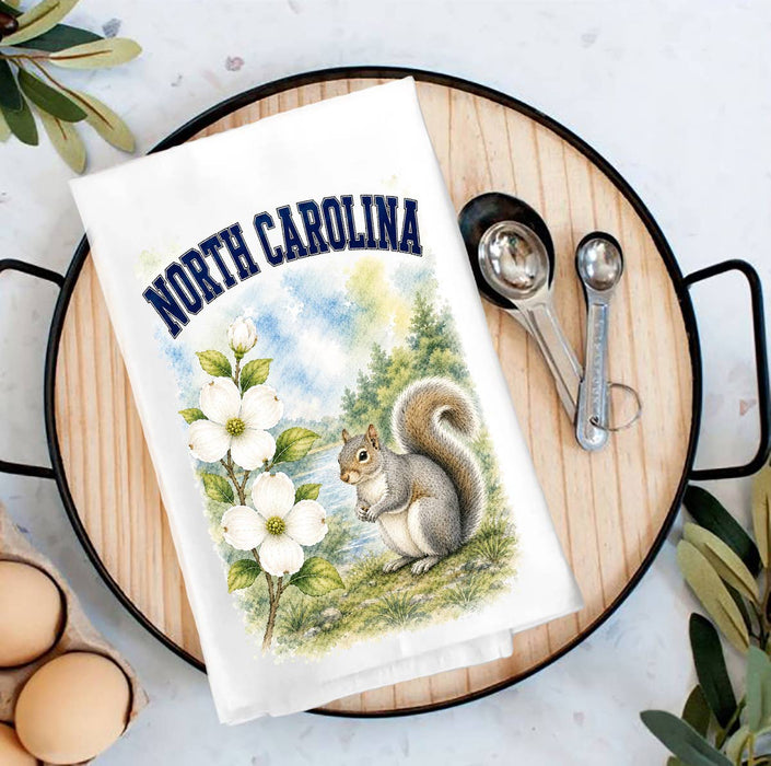 North Carolina State Bird and Animal Tea Towel