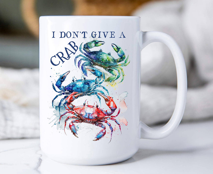 Coastal Beach I Don't Give a Crab Coffee Mug