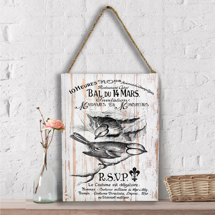 French Birds RSVP, Wall Decor