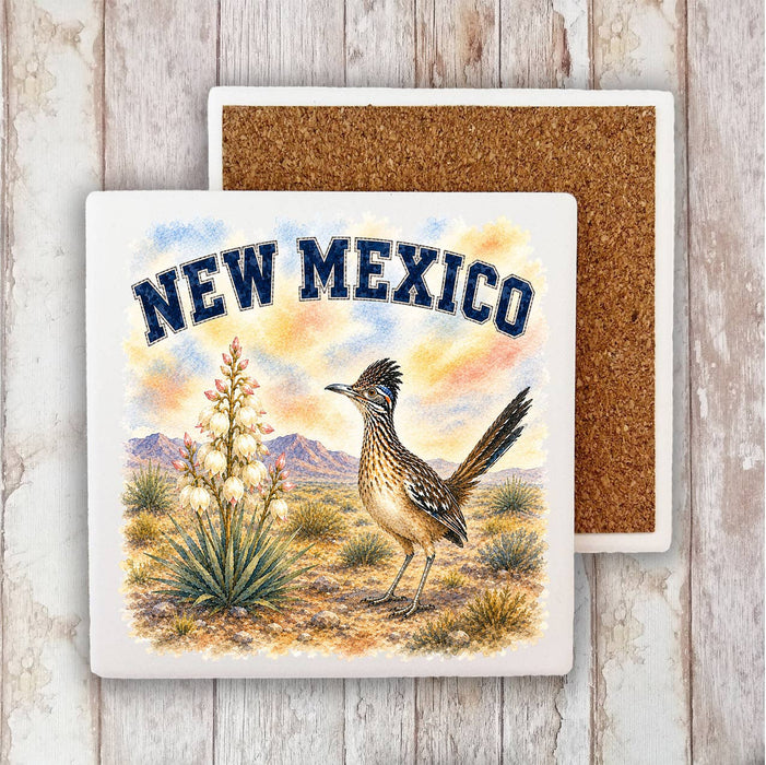 New Mexico State Bird and Animal Stone Coaster