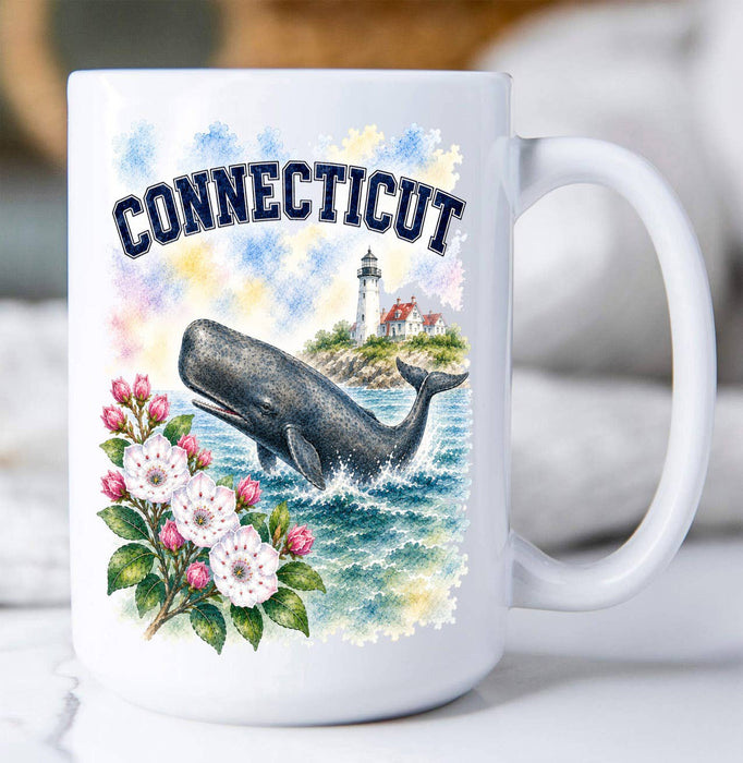 Connecticut State Bird and Animal Coffee Mug