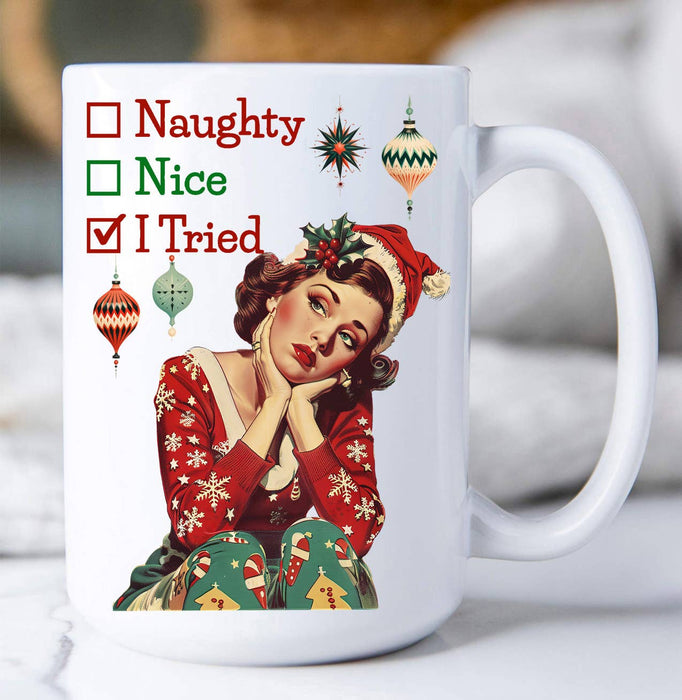 Merry Christmas Deer Red Cardinals Coffee Mug