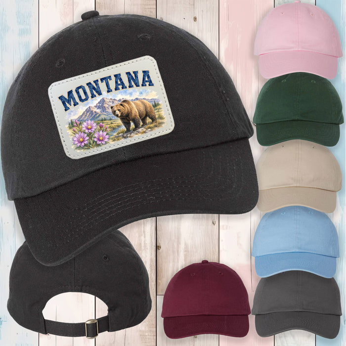 Montana State Bird and Animal Baseball Hat