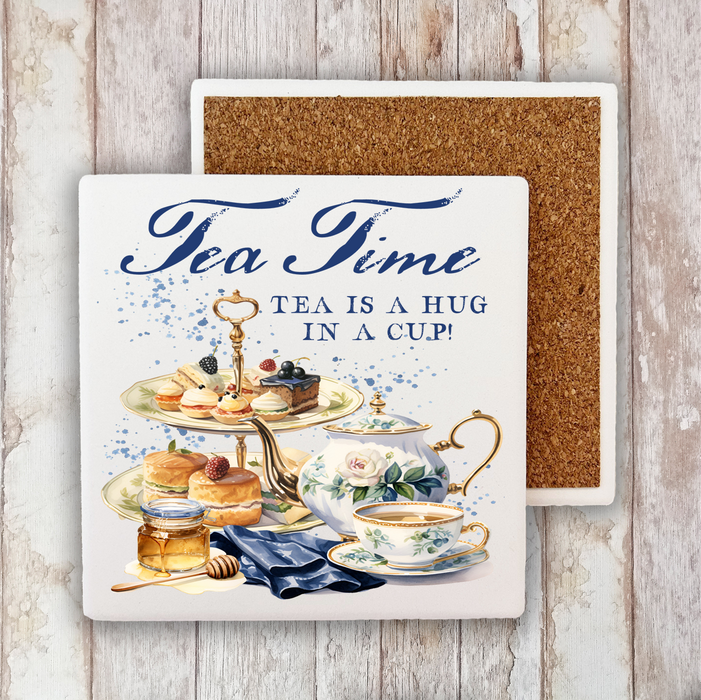 Tea is a Hug in a cup Stone Coaster