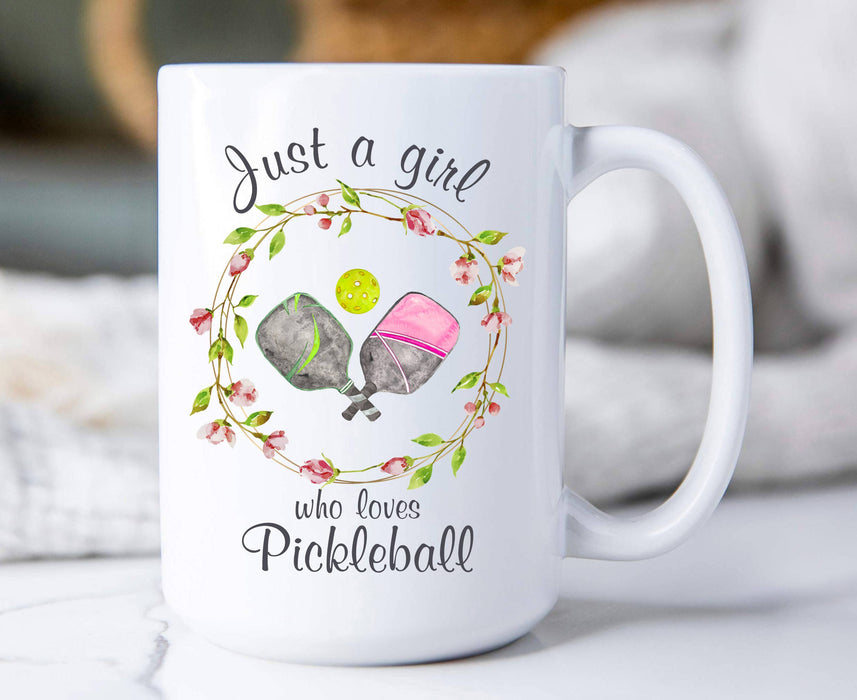 Just a Girl Who loves Pickleball Coffee Mugs