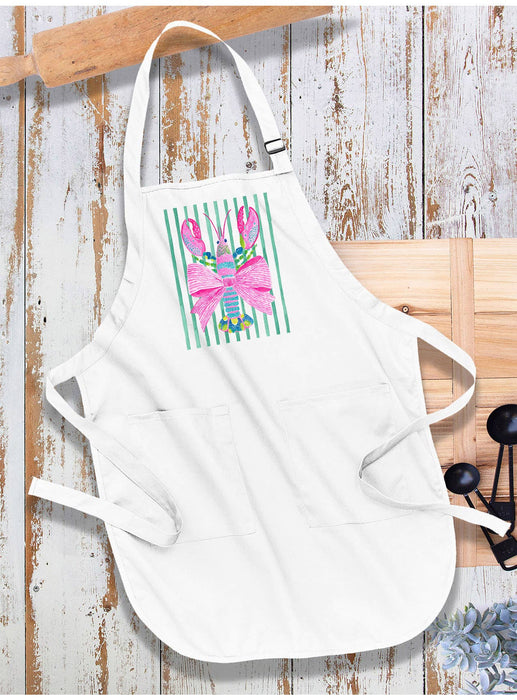 Coastal Colorful Lobster Bow Apron