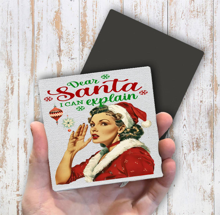 Christmas Santa I Can Explain Magnet Fridge
