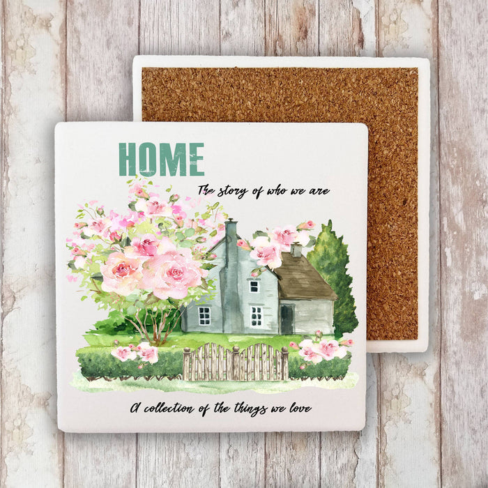 Modern Farmhouse Home Our Story Stone Coaster